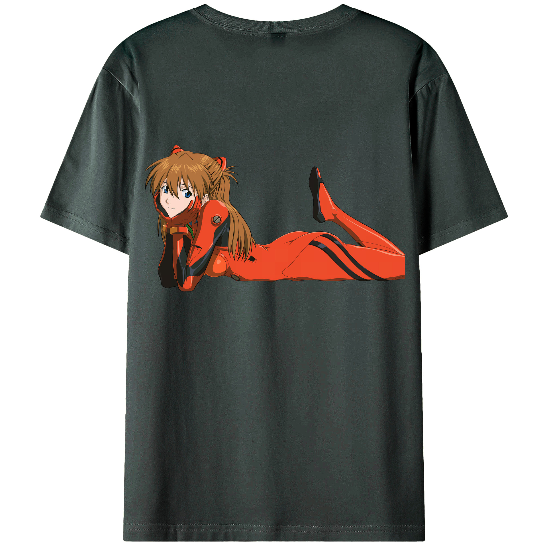 （画像用） EVA 新世紀エヴァンゲリオン 綿100％ メンズ半袖Tシャツ（バックプリント） 通気性